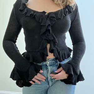 LPA – Ruffle Sweater Cardigan